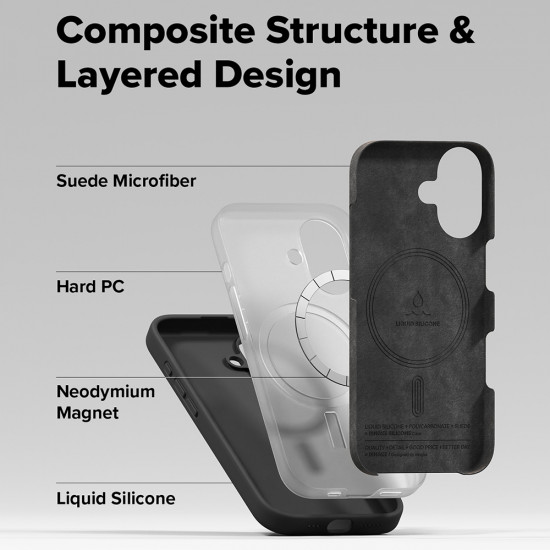 Ringke Silicone Magnetic MagSafe iPhone 17 Black