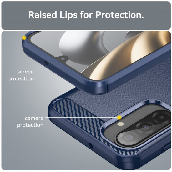 Techsuit Carbon Silicone Samsung Galaxy A17 5G Blue