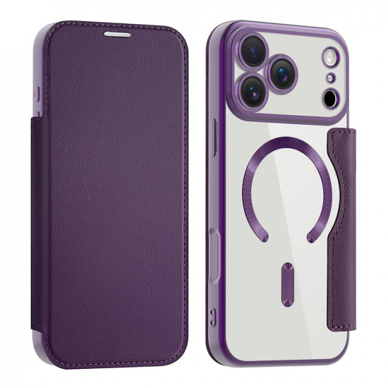 Techsuit SmartMag Book Case iPhone 17 Pro Max Purple
