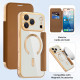 Techsuit SmartMag Book Case iPhone 17 Pro Max Brown