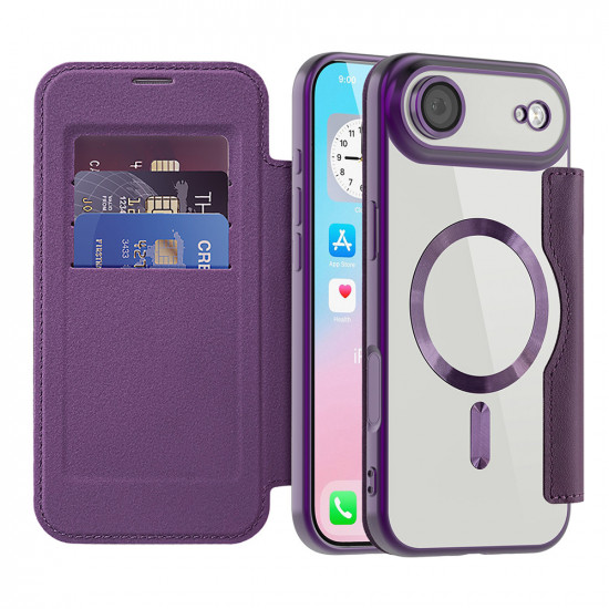 Techsuit SmartMag Book Case iPhone 17 Air Purple
