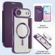 Techsuit SmartMag Book Case iPhone 17 Air Purple