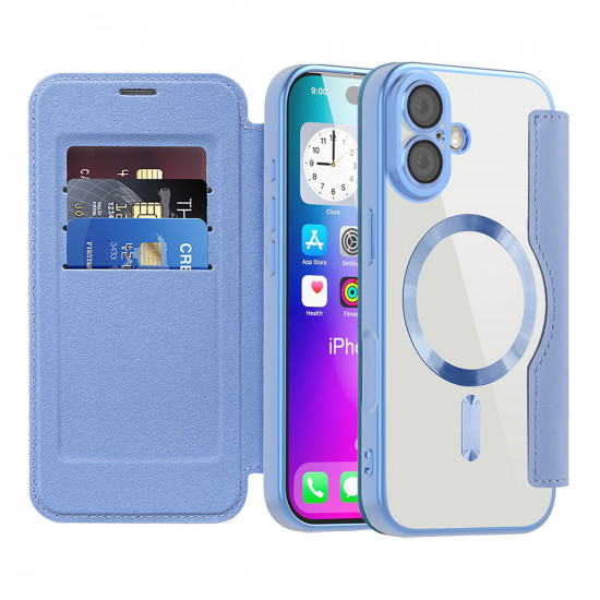 Techsuit SmartMag Book Case iPhone 17 Light Blue