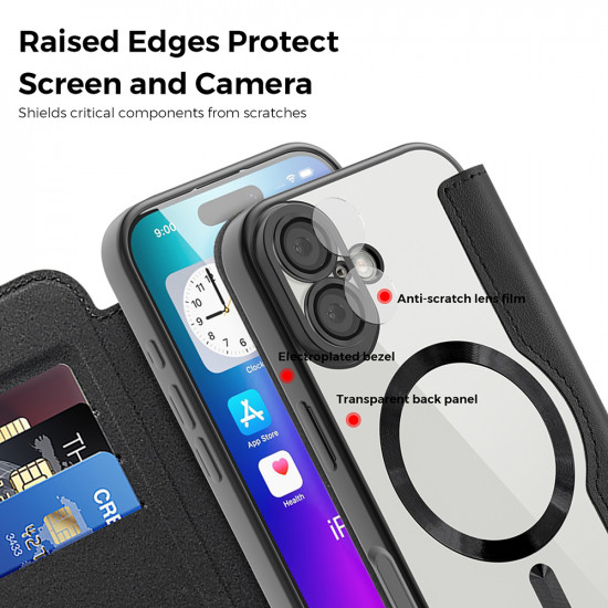 Techsuit SmartMag Book Case iPhone 17 Light Blue