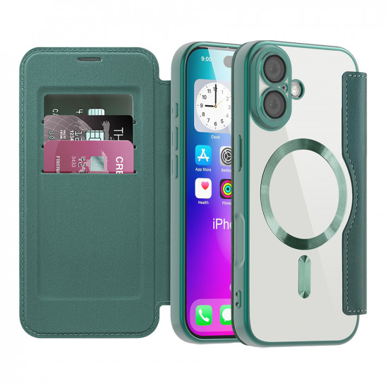 Techsuit SmartMag Book Case iPhone 17 Green
