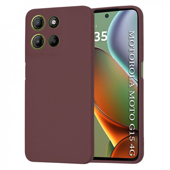 Techsuit SoftFlex Motorola Moto G15 / G15 Power Plum Red