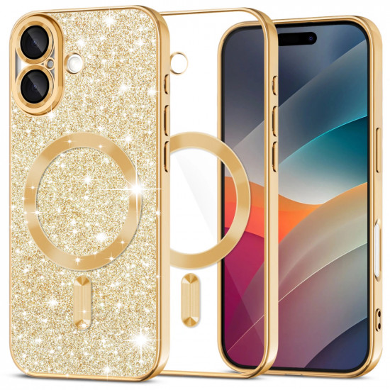 Techsuit Luxury Glitter MagSafe iPhone 17 Gold
