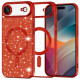 Techsuit Luxury Glitter MagSafe iPhone 17 Air Red Techsuit Luxury Glitter MagSafe iPhone 17 Air Red