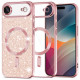 Techsuit Luxury Glitter MagSafe iPhone 17 Air Rose Gold