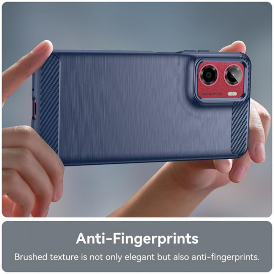 Techsuit Carbon Silicone Motorola Moto G05 / E15 Blue