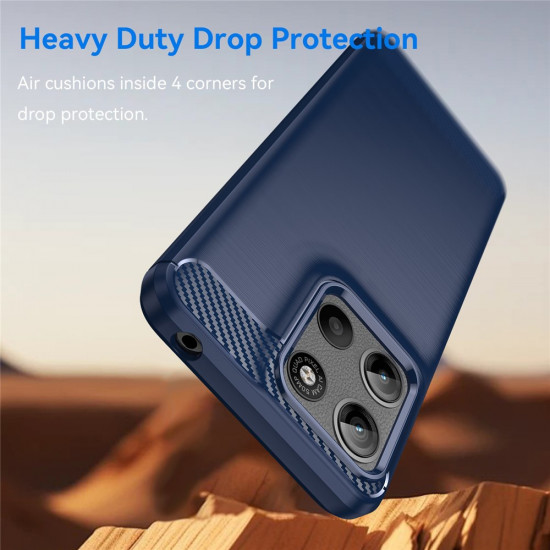 Techsuit Carbon Silicone Motorola Moto G15 / G15 Power Blue
