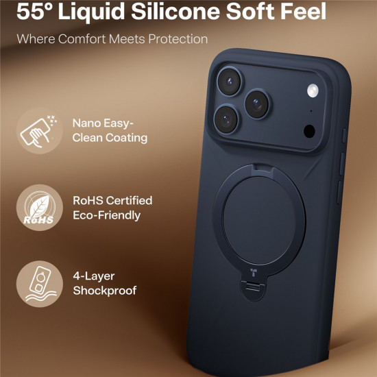 Torras QPRO Silicone Series iPhone 17 Pro Max Navy Blue Torras QPRO Silicone Series iPhone 17 Pro Max Navy Blue