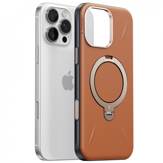 Torras QPRO Leather Series iPhone 17 Pro Max Brown Torras QPRO Leather Series iPhone 17 Pro Max Brown