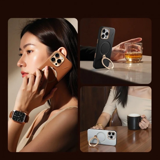 Torras QPRO Leather Series iPhone 17 Pro Max Brown Torras QPRO Leather Series iPhone 17 Pro Max Brown