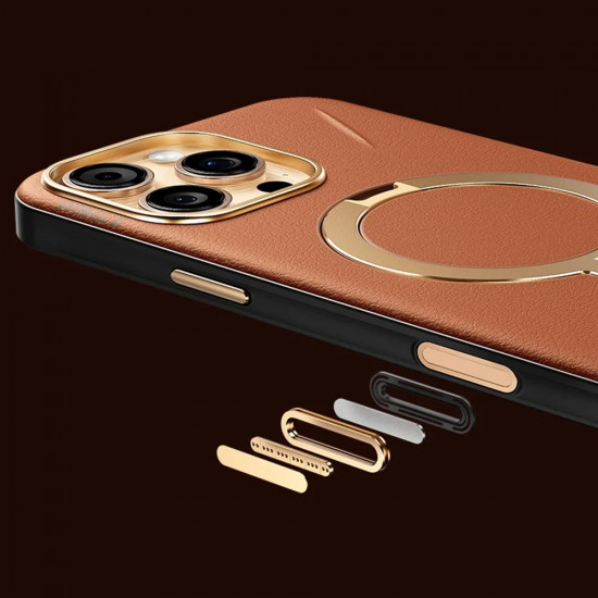 Torras QPRO Leather Series iPhone 17 Pro Max Brown Torras QPRO Leather Series iPhone 17 Pro Max Brown