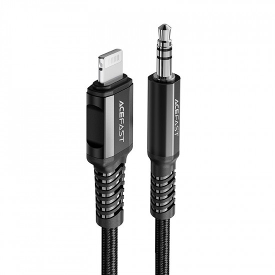 Acefast C1-06 Lightning to 3.5mm aluminum alloy audio cable black