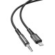 Acefast C1-06 Lightning to 3.5mm aluminum alloy audio cable black