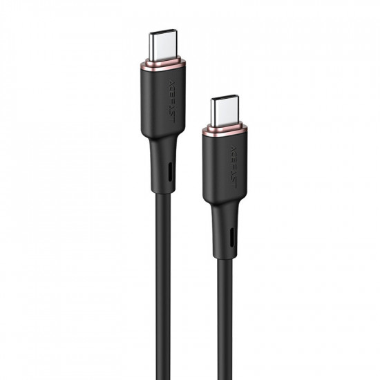 Acefast C2-03 USB-C to USB-C zinc alloy silicone charging data cable black