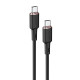 Acefast C2-03 USB-C to USB-C zinc alloy silicone charging data cable black