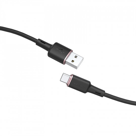 Acefast C2-04 USB-A to USB-C zinc alloy silicone charging data cable black