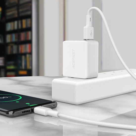 Acefast C2-04 USB-A to USB-C zinc alloy silicone charging data cable black
