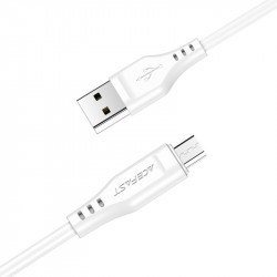 Acefast C3-09 USB-A to Micro-USB TPE charging data cable white Acefast C3-09 USB-A to Micro-USB TPE charging data cable white