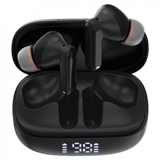 Acefast Wireless Earbuds (W1) Type C, TWS, Bluetooth 5.4, Call Noise Reduction, IPX4, LED Digital Display Black