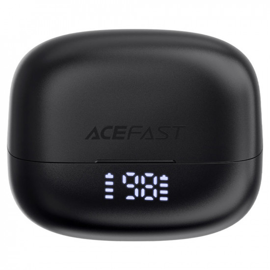 Acefast Wireless Earbuds (W1) Type C, TWS, Bluetooth 5.4, Call Noise Reduction, IPX4, LED Digital Display Black