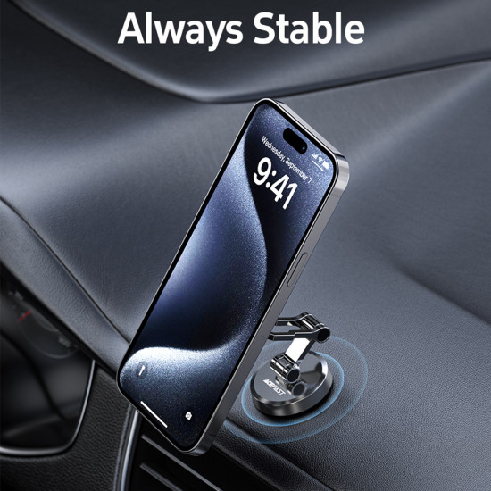 Acefast Car Holder (D20) Magnetic Ring, 360Β° Rotation, for Dashboard, Universal, Adjustable Silver