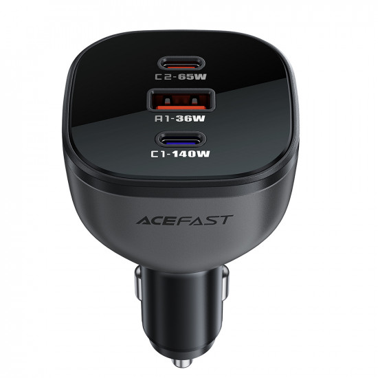 Acefast Car Charger (B14) 2x USB C, USB, 165W, Fast Charging, Intelligent Temperature Control Black