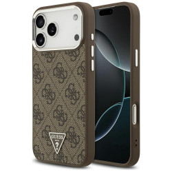 Case Guess 4G Triangle Logo MagSafe for iPhone 17 Pro Max brown