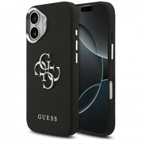 Case Guess Grained Big 4G Classic Logo for iPhone 17 black