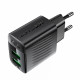 Acefast Wall Charger (A86) GaN, 2x USB, 12W, 5V/2.4A, Smart Chip Black