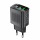 Acefast Wall Charger (A86) GaN, 2x USB, 12W, 5V/2.4A, Smart Chip Black