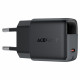 Acefast Wall Charger (A113) with Digital Display, Fast Charging, GaN, Type C, PD20W Black