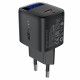 Acefast Wall Charger (A115) with Digital Display, Fast Charging, GaN, Type C, PD30W Black