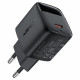 Acefast Wall Charger (A115) with Digital Display, Fast Charging, GaN, Type C, PD30W Black