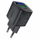 Acefast Wall Charger (A116) with Digital Display, Fast Charging, GaN, Type C, USB, PD35W Black