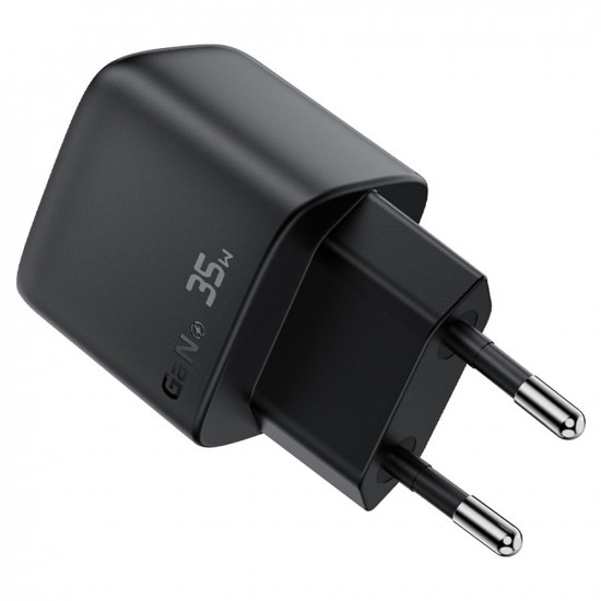 Acefast Wall Charger (A116) with Digital Display, Fast Charging, GaN, Type C, USB, PD35W Black