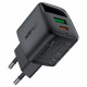 Acefast Wall Charger (A116) with Digital Display, Fast Charging, GaN, Type C, USB, PD35W Black
