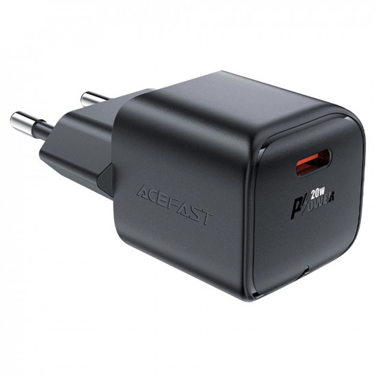 Acefast Wall Charger Mini (A73) GaN Technology, PD20W, Small Size Design Black