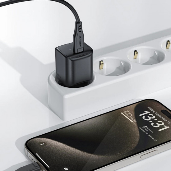Acefast Wall Charger Mini (A73) GaN Technology, PD20W, Small Size Design Black