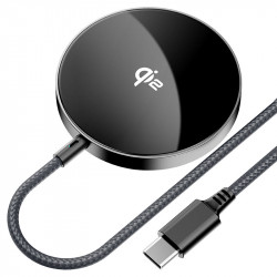 Acefast Magnetic Wireless Charger (E24) MagSafe, Fast Charge, Qi2, Type C, 15W, 2.25A, Tempered Glass, 1.2m Metal Gray Acefast Magnetic Wireless Charger (E24) MagSafe, Fast Charge, Qi2, Type C, 15W, 2.25A, Tempered Glass, 1.2m Metal Gray