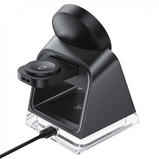 Acefast Charging Station 3in1 (E17) Magnetic Holder for Phone, Earbuds, Apple Watch, Ambient Light, 20.5W, 3A Black