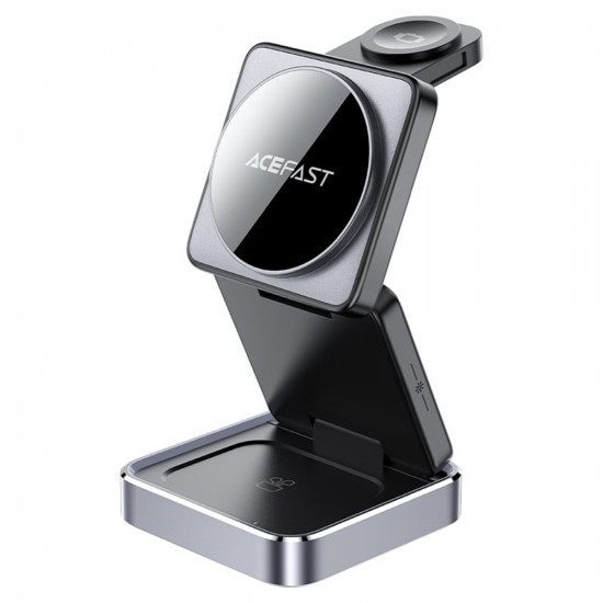 Acefast Charging Station 3in1 (E20) MagSafe for Phone, Earbuds, Apple Watch, 23W, 3A, Foldable Metal Gray