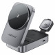 Acefast Charging Station 3in1 (E22) for Phone, Earbuds, Apple Watch, 22.5W, 2.5A, Foldable Metal Gray