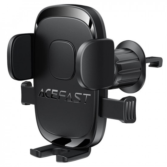 Acefast Car Holder (D56) for Air Vent, 4.7" 6.9" Phones, One Key Lock, Silicone Grip Black