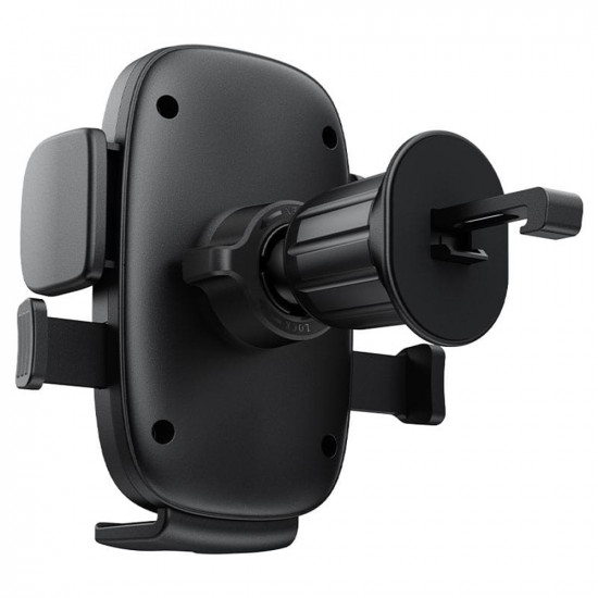Acefast Car Holder (D56) for Air Vent, 4.7" 6.9" Phones, One Key Lock, Silicone Grip Black