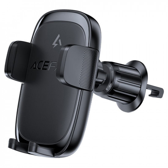 Acefast Car Holder with Wireless Charging (D48) for Air Vent, Magnetic Grip, Self Locking, 15W, 4.7 6.9" Phone Black