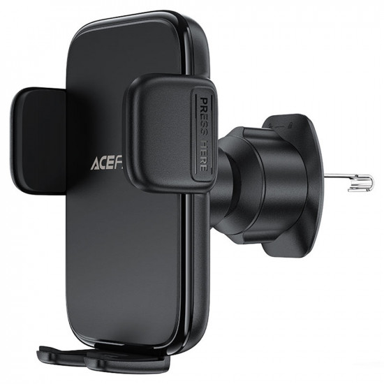 Acefast Car Holder (D27) for Air Vent, Free Rotation, Multi Angle Adjustment, Lock Clip, for 4.5 6.7" Phones Black